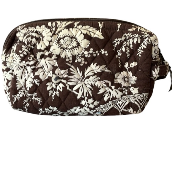 Vera Bradley Imperial Toile Brown Makeup Bag - Picture 2 of 5
